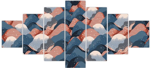 Obraz - Vlny a kopce (210x100 cm)