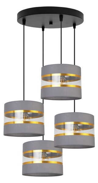 Závěsné svítidlo Elegance, 4x textilní stínítko (mix 6 barev), (výběr ze 2 barev konstrukce), o, g