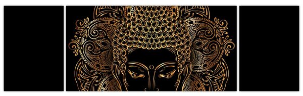 Obraz zlatého Buddhy (170x50 cm)