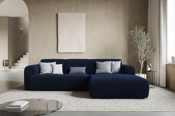 -25 % Dny MOMENTI– Windsor & Co Sametová rohová pohovka Lola 250 cm, pravá