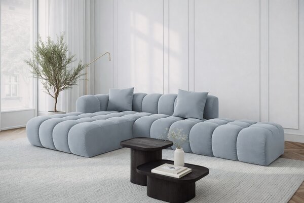-25 % Dny MOMENTI– Windsor & Co Sametová rohová pohovka Halley 309 cm, levá