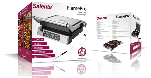 Salente FlamePro, kontaktní gril s externí teplotní sondou