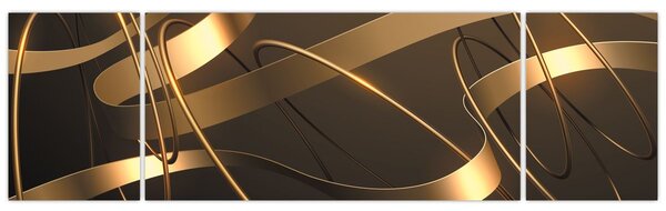 Obraz - Bronzové stuhy (170x50 cm)