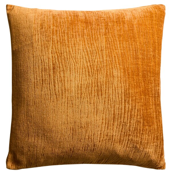 Kave Home Oranžový sametový povlak na polštář Vori 50 x 50 cm