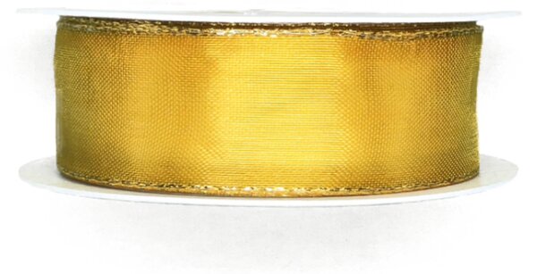Stuha taftová BASIC YELLOW GOLD zlato žlutá 25 mm x 3m (4,- Kč/m)