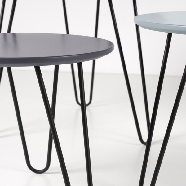 Set tří barevných konferenčních stolků Somcasa Fabio 60/50/40 cm
