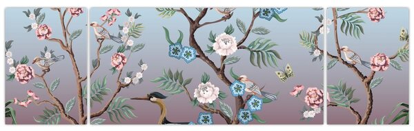 Obraz - Ptačí park (170x50 cm)