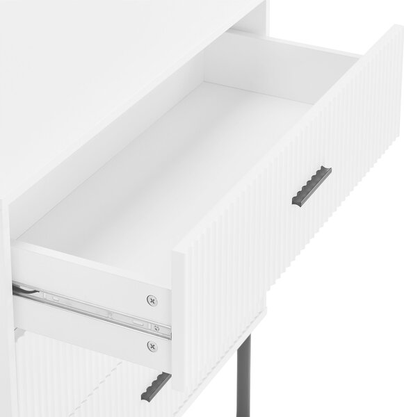 KOMODA, černá, bílá, 80/80/40 cm MID.YOU - Komody na nožičkách, Online Only