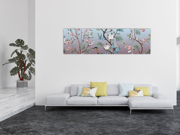 Obraz - Ptačí park (170x50 cm)