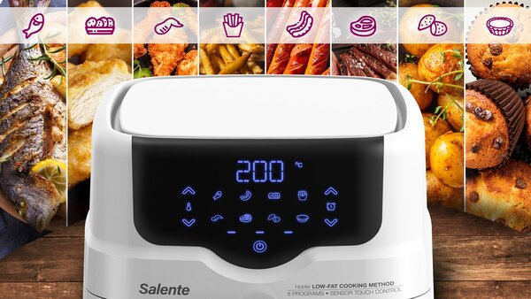 Salente HotAir, horkovzdušná fritéza 2v1, 4,3 l, bílá