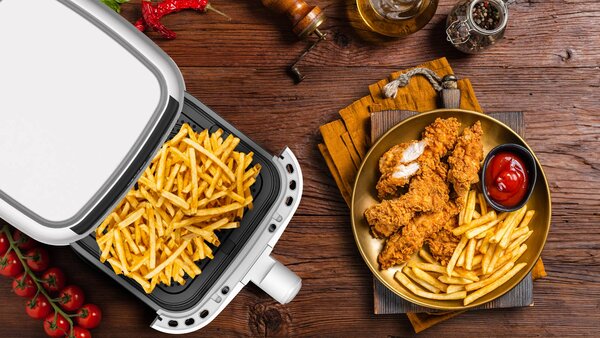 Salente HotAir, horkovzdušná fritéza 2v1, 4,3 l, bílá