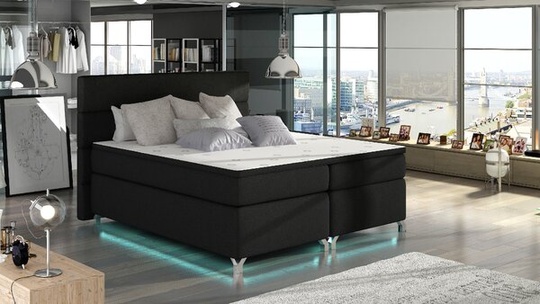 Eltap Čalouněná postel Amadeo s LED osvětlením Materiál a barva potahu: Sawana 05 - tmavě šedá, Rozměr: 140x200