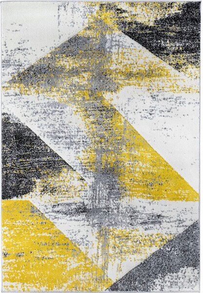 Ayyildiz Hali kusový koberec Alora A1012 200x290cm žlutá