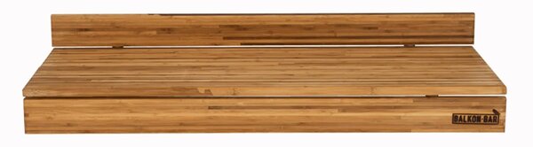 Balkonová polička BalkonBar materiál a barva BalkonBar: bambusová tmavě hnědá, typ uchycení:: obdelníkový tvar 0 - 5,5cm x 0 - 16,5cm