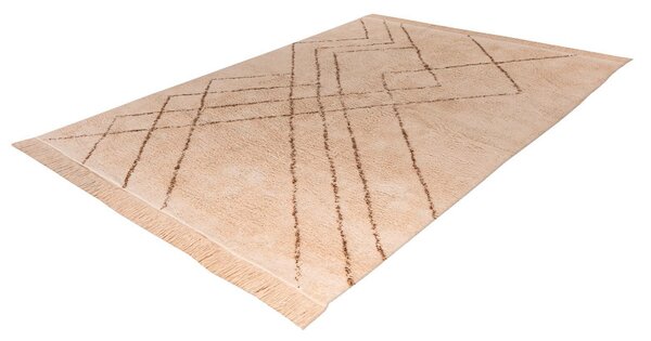 KOBEREC, 120/170 cm hnědá, krémová - Online Only koberce & rohožky, Online Only