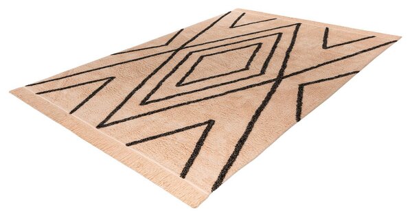 KOBEREC, 120/170 cm krémová, černá - Online Only koberce & rohožky, Online Only