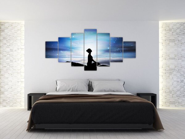 Obraz meditující ženy (210x100 cm)