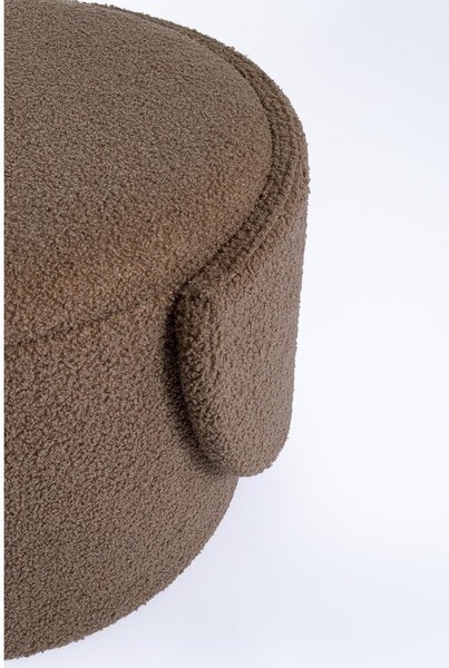 Taupe taburet z textilie bouclé Anthea – Yes Everyday