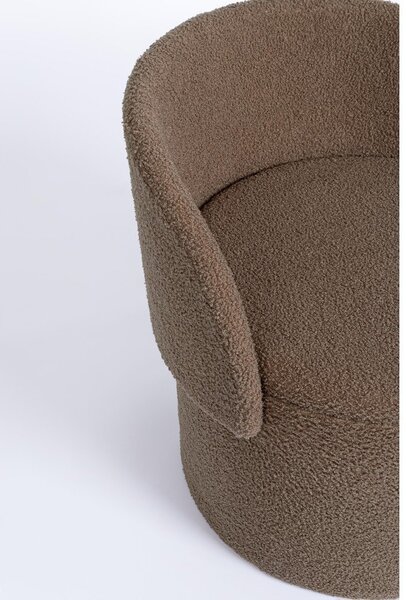 Taupe taburet z textilie bouclé Anthea – Yes Everyday