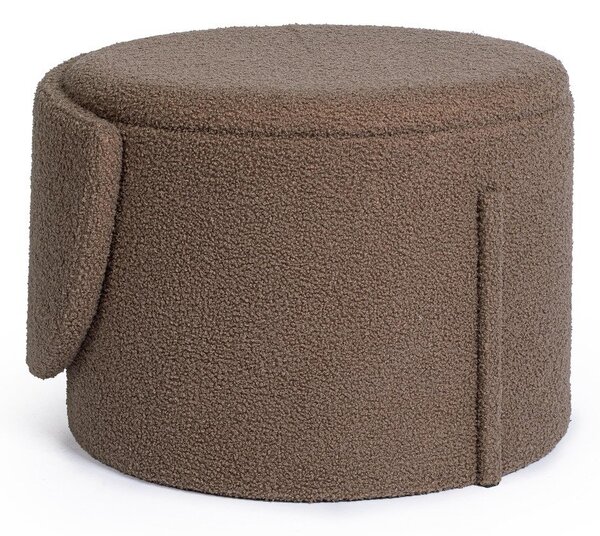 Taupe taburet z textilie bouclé Anthea – Yes Everyday