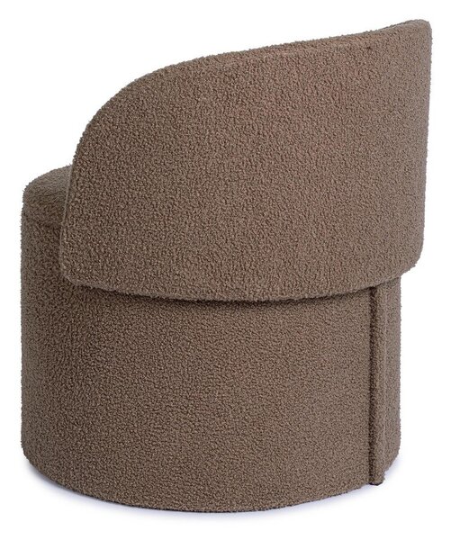 Taupe taburet z textilie bouclé Anthea – Yes Everyday