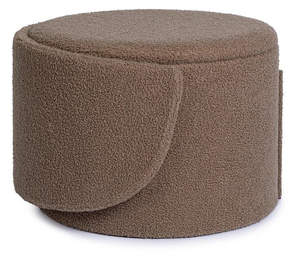 Taupe taburet z textilie bouclé Anthea – Yes Everyday