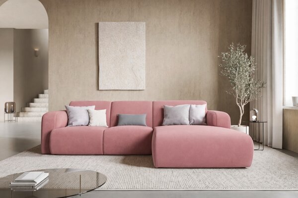 -25 % Dny MOMENTI– Windsor & Co Sametová rohová pohovka Lola 250 cm, pravá