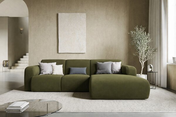 -25 % Dny MOMENTI– Windsor & Co Sametová rohová pohovka Lola 250 cm, pravá