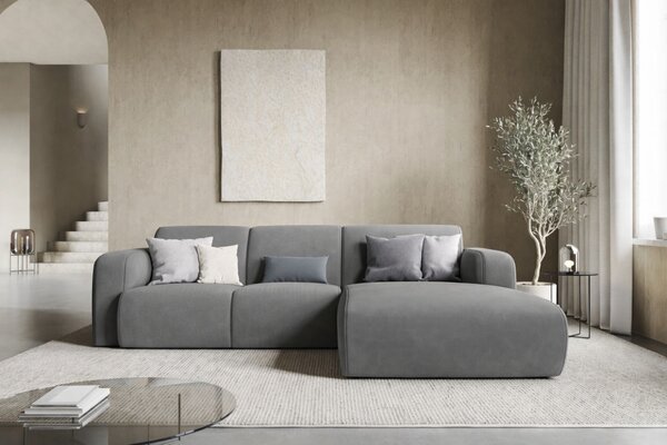 -25 % Dny MOMENTI– Windsor & Co Sametová rohová pohovka Lola 250 cm, pravá