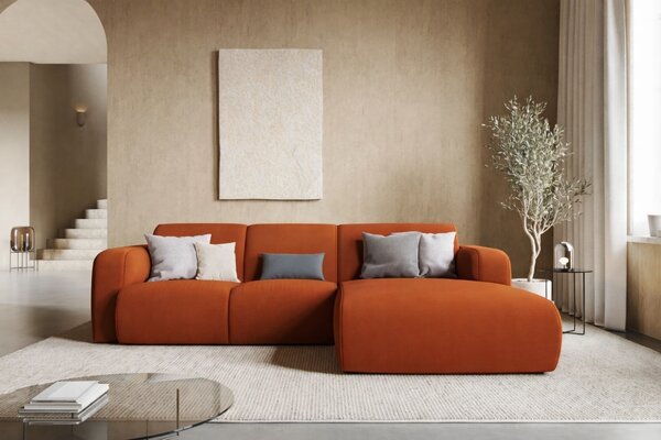 -25 % Dny MOMENTI– Windsor & Co Sametová rohová pohovka Lola 250 cm, pravá