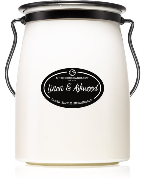 Milkhouse Candle Co. Creamery Linen & Ashwood vonná svíčka 624 g