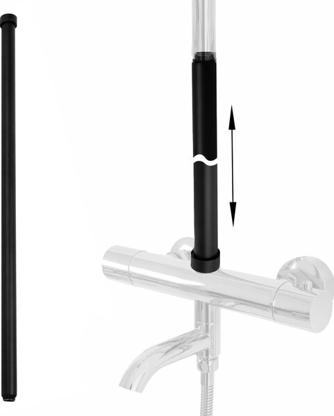 Rea Rea, prodloužení pro sprchový sloup 615 mm, černá matná, REA-K6650