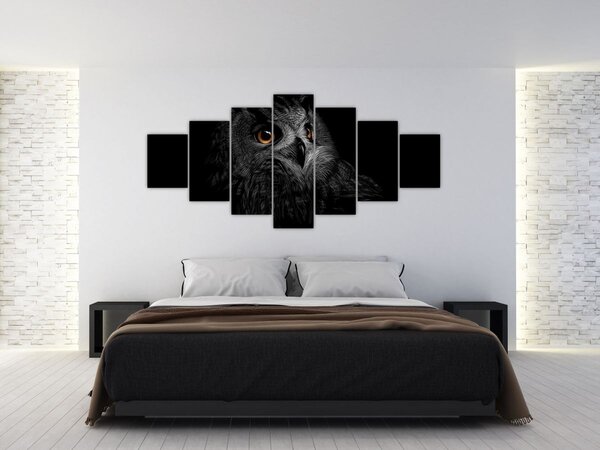 Obraz - Sova, ilustrace (210x100 cm)