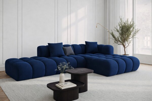 -25 % Dny MOMENTI– Windsor & Co Sametová rohová pohovka Halley 309 cm, pravá