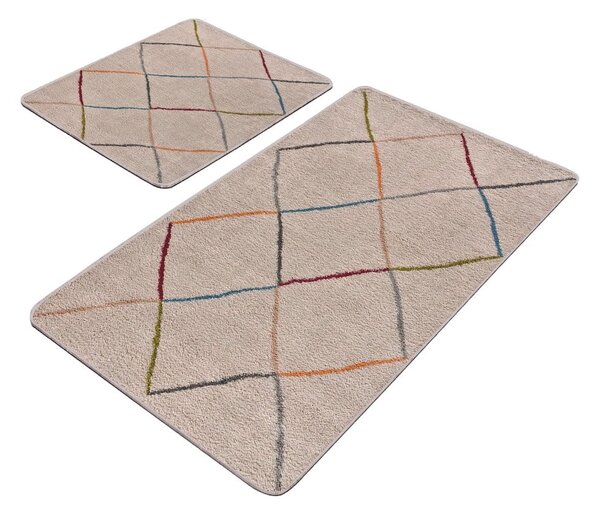 Béžové koupelnové předložky v sadě 2 ks 60x100 cm – Mila Home
