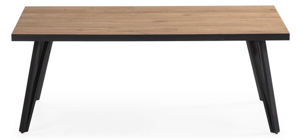 Černý/přírodní konferenční stolek s deskou v dubovém dekoru 60x120 cm Sindi – Marckeric