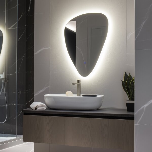 Brilagi - LED Koup. zrcadlo GOCCIA LED/19W/230V 67x50 cm IP44 CRI 90 stmív. +CCT