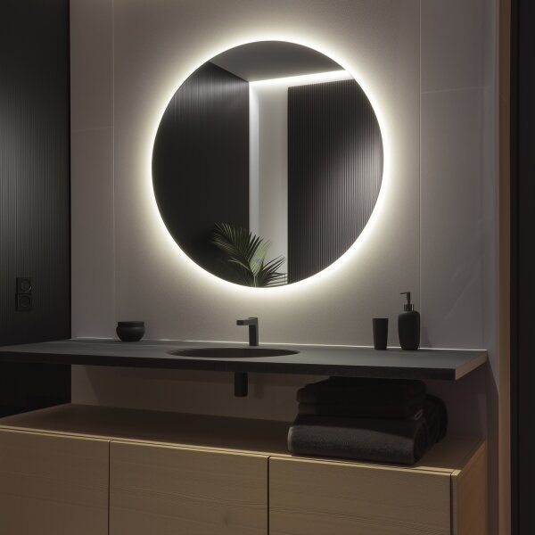 Brilagi - LED Koup. zrcadlo LUNA LED/32W/230V pr. 100 cm IP44 CRI 90 stmív. +CCT