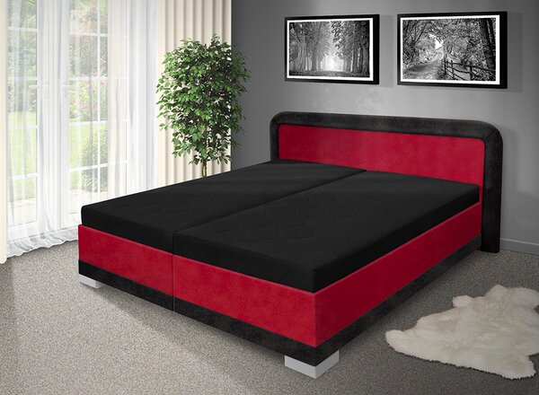 Manželská postel s úložným prostorem Jaro 200x180 Barva: bordó