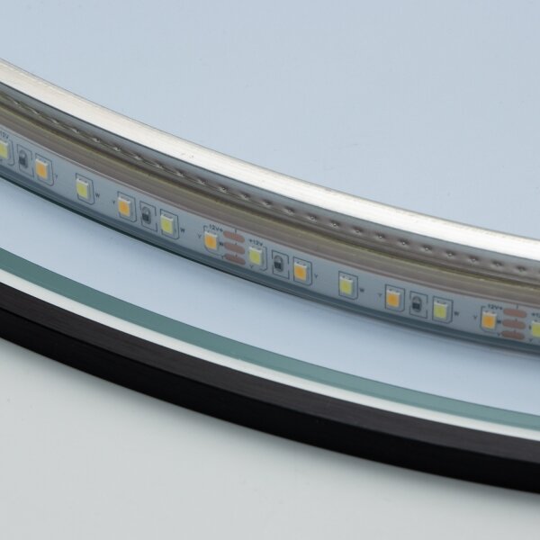 Brilagi - LED Koup. zrcadlo VENA BLACK LED/19W/230V 60 cm IP44 CRI 90 stmív.+CCT