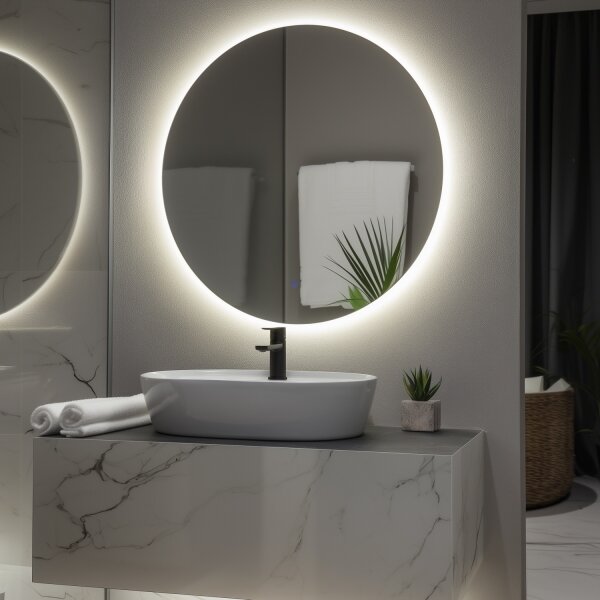Brilagi - LED Koup. zrcadlo LUNA LED/26W/230V pr. 80 cm IP44 CRI 90 stmív. + CCT