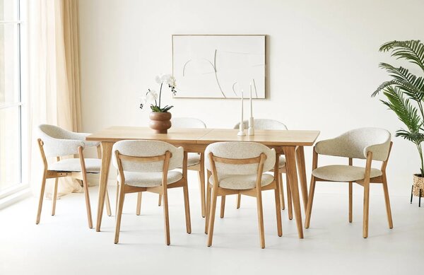 Nordic Living Béžová jídelní židle Dunkri