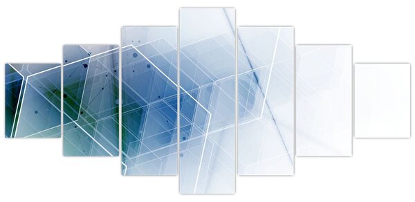 Obraz - Geometrické útvary (210x100 cm)