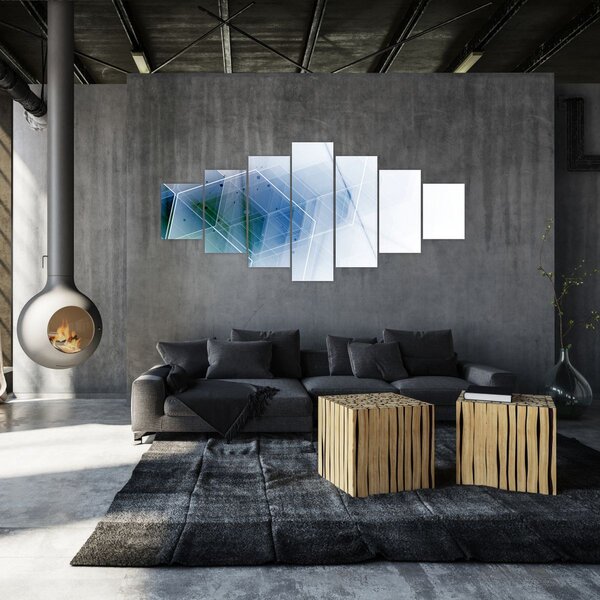 Obraz - Geometrické útvary (210x100 cm)
