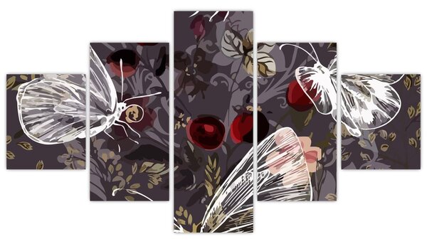 Obraz motýlů (125x70 cm)