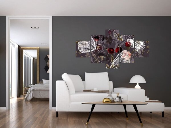 Obraz motýlů (125x70 cm)