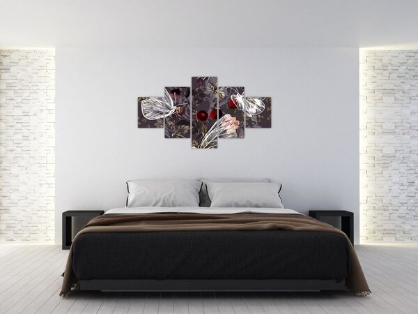 Obraz motýlů (125x70 cm)