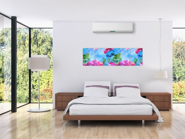 Obraz - Barevné vlny (170x50 cm)