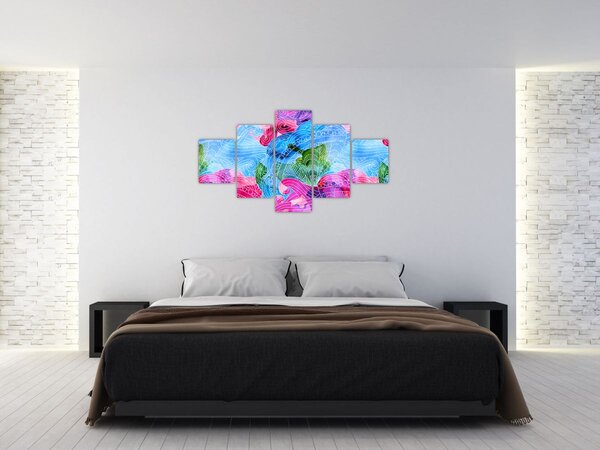 Obraz - Barevné vlny (125x70 cm)