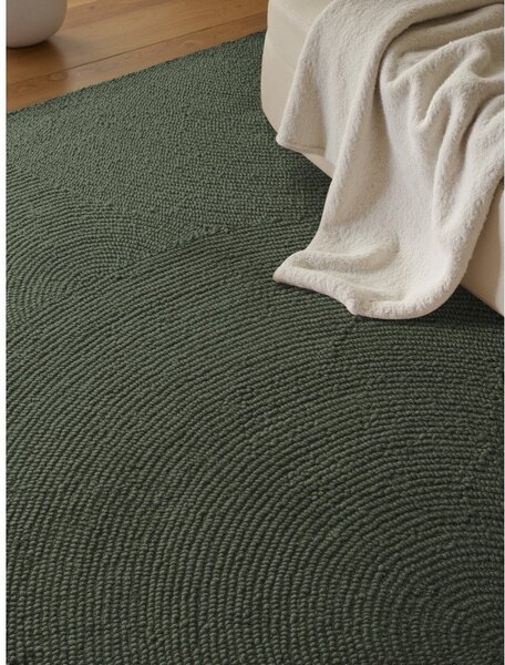 Tmavě zelený ručně tkaný vlněný koberec 200x300 cm Calmio – Hanse Home